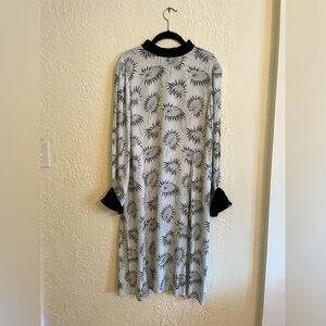 MARNI Crepe Palm Leaf Dress Italian Luxury Vintage Style Fabric Euro 44 US 12 ♥️